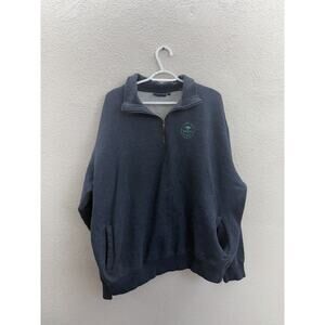 Quiet Storm Womens Sweatshirt Size XXL Navy Blue Quarter Zip Pullover Logo